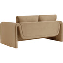  Manufacturer Color_Camel -- Sloan 64" Camel Velvet Upholstered Loveseat IMAGE 7