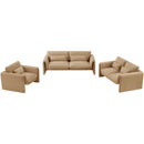 Meridian Sloan Camel Velvet Fabric Sofa IMAGE 13