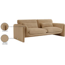  Manufacturer Color_Camel -- Sloan 86" Camel Velvet Upholstered Sofa IMAGE 16