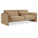  Manufacturer Color_Camel -- Sloan 86" Camel Velvet Upholstered Sofa IMAGE 1