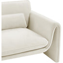 Meridian Sloan Cream Velvet Fabric Chair IMAGE 11