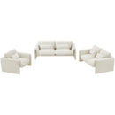 Meridian Sloan Cream Velvet Fabric Chair IMAGE 13
