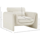  Manufacturer Color_Cream -- Sloan Cream Velvet Upholstered Chair IMAGE 15