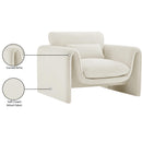  Manufacturer Color_Cream -- Sloan Cream Velvet Upholstered Chair IMAGE 16
