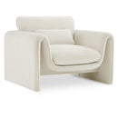  Manufacturer Color_Cream -- Sloan Cream Velvet Upholstered Chair IMAGE 1