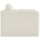 Meridian Sloan Cream Velvet Fabric Chair IMAGE 6