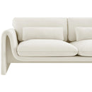 Meridian Sloan Cream Velvet Fabric Loveseat IMAGE 10