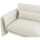  Manufacturer Color_Cream -- Sloan 64" Cream Velvet Upholstered Loveseat IMAGE 12