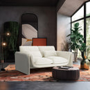  Manufacturer Color_Cream -- Sloan 64" Cream Velvet Upholstered Loveseat IMAGE 2