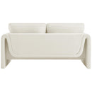  Manufacturer Color_Cream -- Sloan 64" Cream Velvet Upholstered Loveseat IMAGE 3