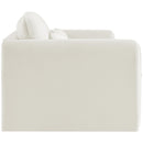  Manufacturer Color_Cream -- Sloan 64" Cream Velvet Upholstered Loveseat IMAGE 6