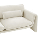  Manufacturer Color_Cream -- Sloan 86" Cream Velvet Upholstered Sofa IMAGE 11