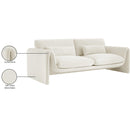  Manufacturer Color_Cream -- Sloan 86" Cream Velvet Upholstered Sofa IMAGE 16