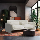  Manufacturer Color_Cream -- Sloan 86" Cream Velvet Upholstered Sofa IMAGE 2