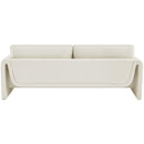 Meridian Sloan Cream Velvet Fabric Sofa IMAGE 3