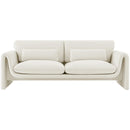  Manufacturer Color_Cream -- Sloan 86" Cream Velvet Upholstered Sofa IMAGE 4