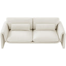  Manufacturer Color_Cream -- Sloan 86" Cream Velvet Upholstered Sofa IMAGE 5