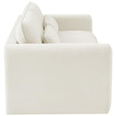 Meridian Sloan Cream Velvet Fabric Sofa IMAGE 6