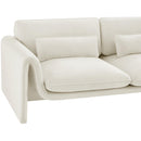  Manufacturer Color_Cream -- Sloan 86" Cream Velvet Upholstered Sofa IMAGE 9