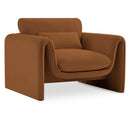 Meridian Sloan Saddle Velvet Fabric Chair IMAGE 1