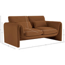  Manufacturer Color_Saddle -- Sloan 64" Saddle Velvet Upholstered Loveseat IMAGE 15