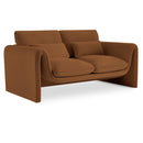  Manufacturer Color_Saddle -- Sloan 64" Saddle Velvet Upholstered Loveseat IMAGE 1