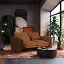  Manufacturer Color_Saddle -- Sloan 64" Saddle Velvet Upholstered Loveseat IMAGE 2