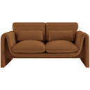  Manufacturer Color_Saddle -- Sloan 64" Saddle Velvet Upholstered Loveseat IMAGE 4