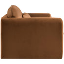  Manufacturer Color_Saddle -- Sloan 64" Saddle Velvet Upholstered Loveseat IMAGE 6