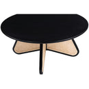  Meridian Butterfly Black Natural Cane And Oak Veneer Coffee Table IMAGE 4