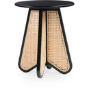  Meridian Butterfly Black Natural Cane And Oak Veneer End / Side Table IMAGE 1