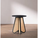  Meridian Butterfly Black Natural Cane And Oak Veneer End / Side Table IMAGE 2