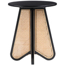  Meridian Butterfly Black Natural Cane And Oak Veneer End / Side Table IMAGE 3