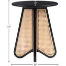  Meridian Butterfly Black Natural Cane And Oak Veneer End / Side Table IMAGE 6