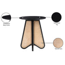  Meridian Butterfly Black Natural Cane And Oak Veneer End / Side Table IMAGE 7