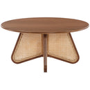  Meridian Butterfly Walnut Natural Cane And Oak Veneer Coffee Table IMAGE 3