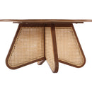  Meridian Butterfly Walnut Natural Cane And Oak Veneer Coffee Table IMAGE 4