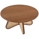  Meridian Butterfly Walnut Natural Cane And Oak Veneer Coffee Table IMAGE 5