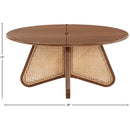  Meridian Butterfly Walnut Natural Cane And Oak Veneer Coffee Table IMAGE 6
