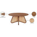  Meridian Butterfly Walnut Natural Cane And Oak Veneer Coffee Table IMAGE 7