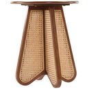  Meridian Butterfly Walnut Natural Cane And Oak Veneer End / Side Table IMAGE 4