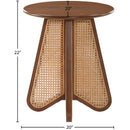  Meridian Butterfly Walnut Natural Cane And Oak Veneer End / Side Table IMAGE 6