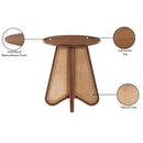  Meridian Butterfly Walnut Natural Cane And Oak Veneer End / Side Table IMAGE 7