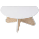  Meridian Butterfly White Natural Cane And Oak Veneer Coffee Table IMAGE 4