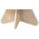  Meridian Butterfly White Natural Cane And Oak Veneer Coffee Table IMAGE 5