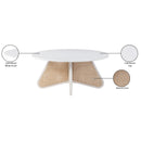  Meridian Butterfly White Natural Cane And Oak Veneer Coffee Table IMAGE 7