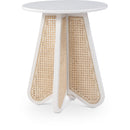 Meridian Butterfly White Natural Cane And Oak Veneer End / Side Table IMAGE 1