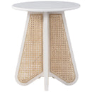  Meridian Butterfly White Natural Cane And Oak Veneer End / Side Table IMAGE 3