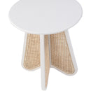  Meridian Butterfly White Natural Cane And Oak Veneer End / Side Table IMAGE 4