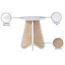  Meridian Butterfly White Natural Cane And Oak Veneer End / Side Table IMAGE 7